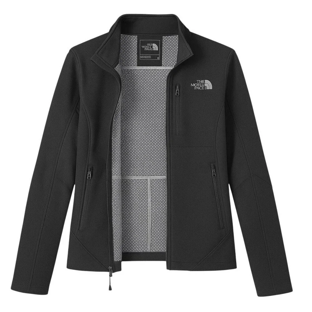 THE NORTH FACE Men’s Black Softshell Jacket with Checkered Lining - Size Small